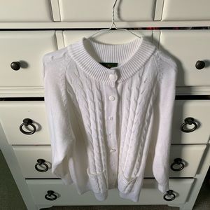 Size large white sweater cardigan!